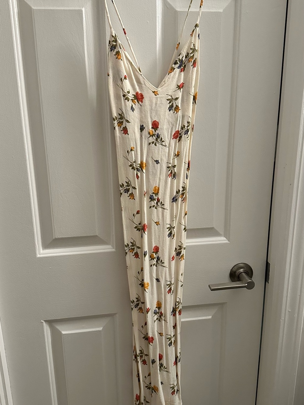 Reformation Floral Slip Maxi Dress in Cream